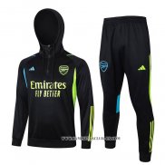 Chandal de Sudadera del Arsenal 23-24 Negro y Verde