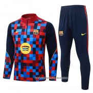 Chandal de Sudadera del Barcelona 26-27 Azul Rojo
