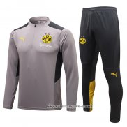 Chandal de Sudadera del Borussia Dortmund 21-22 Gris