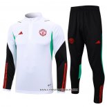 Chandal de Sudadera del Manchester United 23-24 Blanco