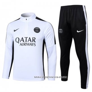 Chandal de Sudadera del Paris Saint-Germain 23-24 Blanco