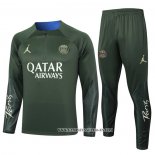 Chandal de Sudadera del Paris Saint-Germain Jordan Nino 23-24 Verde