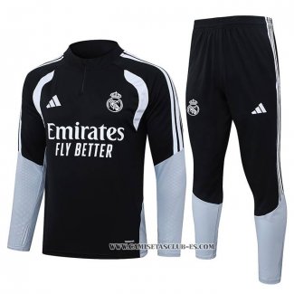 Chandal de Sudadera del Real Madrid Nino 26-27 Negro