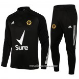 Chandal de Sudadera del Wolves 21-22 Negro