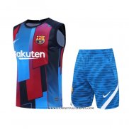 Chandal del Barcelona 22-23 Sin Mangas Azul y Rojo