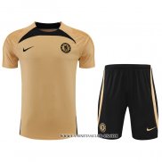 Chandal del Chelsea 22-23 Manga Corta Oro - Pantalon Corto