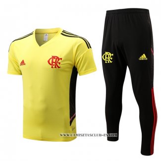 Chandal del Flamengo 22-23 Manga Corta Amarillo