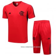 Chandal del Flamengo 23-24 Manga Corta Rojo - Pantalon Corto