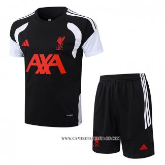 Chandal del Liverpool 26-27 Manga Corta Negro - Pantalon Corto