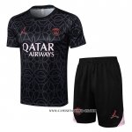 Chandal del Paris Saint-Germain Jordan 24-25 Manga Corta Negro - Pantalon Corto