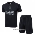 Chandal del Paris Saint-Germain Jordan 25-26 Manga Corta Negro - Pantalon Corto