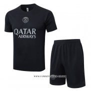 Chandal del Paris Saint-Germain Jordan 25-26 Manga Corta Negro - Pantalon Corto