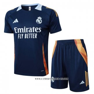 Chandal del Real Madrid 24-25 Manga Corta Azul - Pantalon Corto
