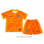Camiseta Inglaterra Portero Nino 2024 Naranja