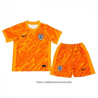 Camiseta Inglaterra Portero Nino 2024 Naranja