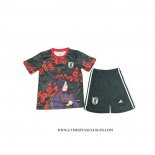 Camiseta Japon Anime Nino 25-26 Negro Rojo