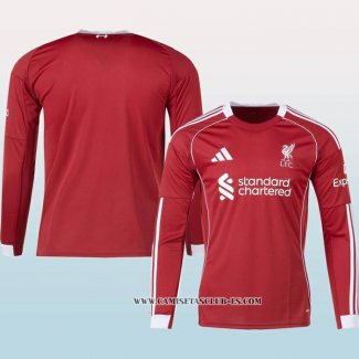 Camiseta Primera Liverpool 25-26 Manga Larga