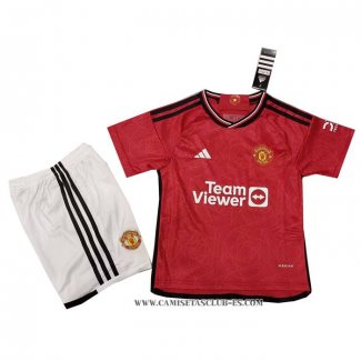 Camiseta Primera Manchester United Nino 23-24