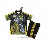 Camiseta Real Madrid Dragon Nino 25-26 Amarillo Negro