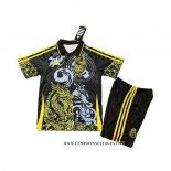 Camiseta Real Madrid Dragon Nino 25-26 Amarillo Negro