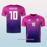 Camiseta Segunda Alemania Jugador Podolski 2024