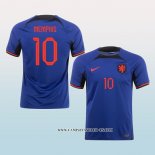 Camiseta Segunda Paises Bajos Jugador Memphis 2022