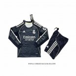 Camiseta Segunda Real Madrid Nino 25-26 Manga Larga