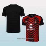 Camiseta de Entrenamiento AC Milan 23-24 Rojo y Negro