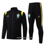 Chandal de Chaqueta del Brasil Nino 26-27 Amarillo Negro
