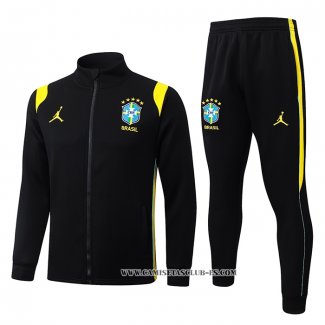 Chandal de Chaqueta del Brasil Nino 26-27 Amarillo Negro