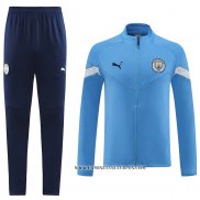 Chandal de Chaqueta del Manchester City 22-23 Azul