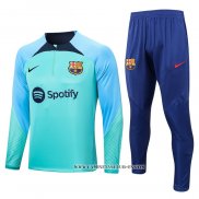 Chandal de Sudadera del Barcelona Nino 22-23 Verde