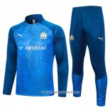 Chandal de Sudadera del Olympique Marsella Nino 23-24 Azul Oscuro