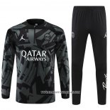 Chandal de Sudadera del Paris Saint-Germain Jordan 22-23 Negro y Gris