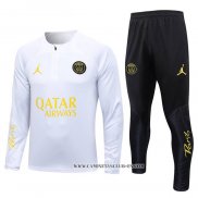 Chandal de Sudadera del Paris Saint-Germain Jordan Nino 23-24 Blanco