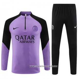 Chandal de Sudadera del Paris Saint-Germain Nino 23-24 Purpura