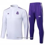 Chandal de Sudadera del Real Madrid 25-26 Blanco Purpura