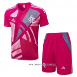 Chandal del Flamengo 25-26 Manga Corta Rosa - Pantalon Corto