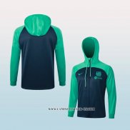 Chaqueta con Capucha del Barcelona 23-24 Azul y Verde