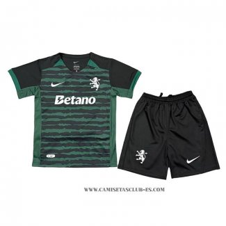 Camiseta Sporting Special Nino 25-26 Verde Negro