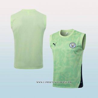 Camiseta de Entrenamiento Manchester City 25-26 Sin Mangas Verde