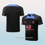 Camiseta de Entrenamiento Paris Saint-Germain Jordan 22-23 Negro y Azul