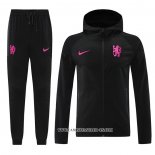 Chandal con Capucha del Chelsea 24-25 Negro
