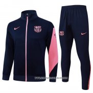 Chandal de Chaqueta del Barcelona Nino 25-26 Azul Rosa