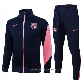 Chandal de Chaqueta del Barcelona Nino 25-26 Azul Rosa