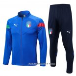 Chandal de Chaqueta del Italia 22-23 Azul