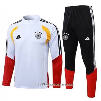 Chandal de Sudadera del Alemania Nino 25-26 Blanco Rojo