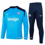 Chandal de Sudadera del Chelsea Nino 24-25 Azul