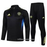 Chandal de Sudadera del Manchester United Nino 25-26 Amarillo Negro