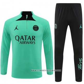 Chandal de Sudadera del Paris Saint-Germain Jordan 22-23 Verde